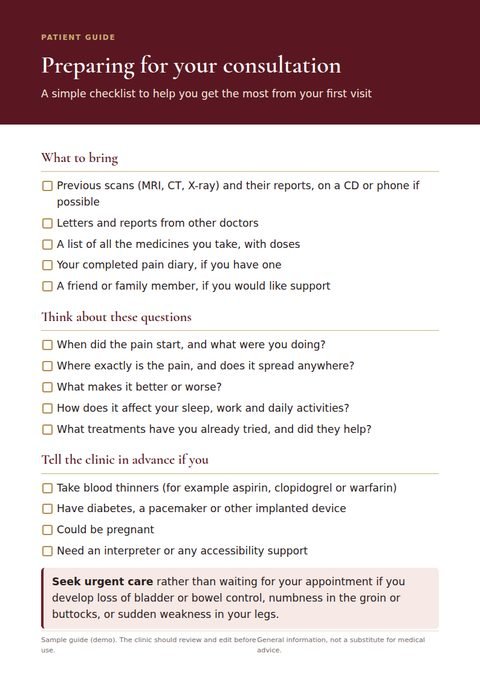 Cover of a printable patient guide